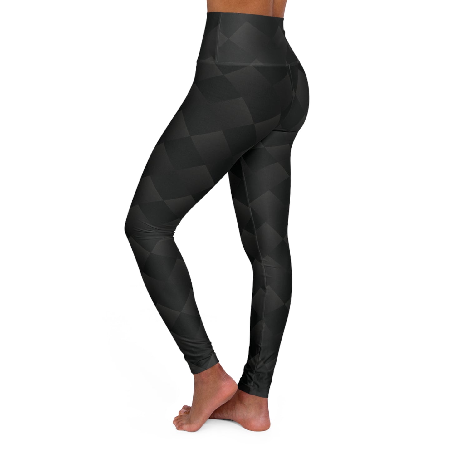 JoyJive™ high waisted leggings for women | black/grey 3D print.