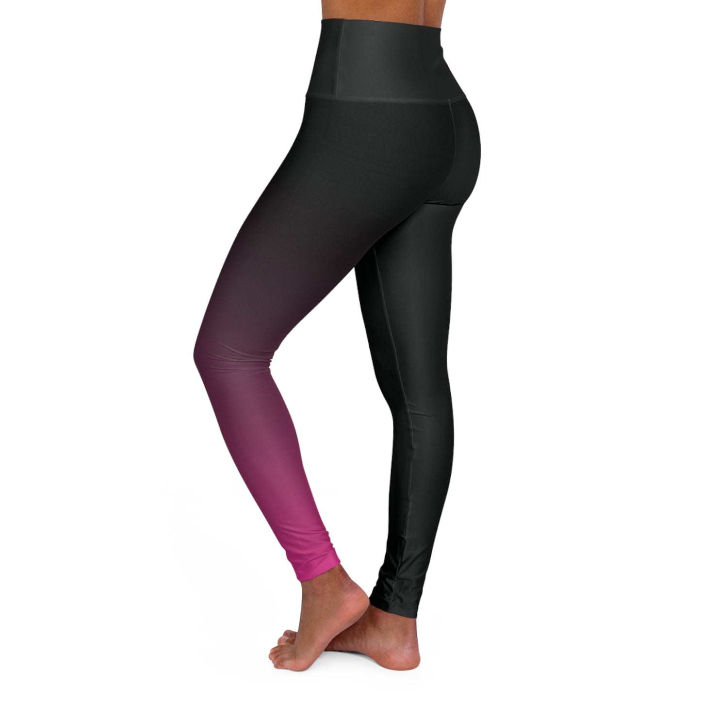 JoyJive™ high waisted leggings for women | Charcoal Pink print