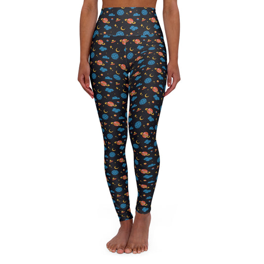 JoyJive™ high waisted leggings for women | Retro "Space Cadet" print