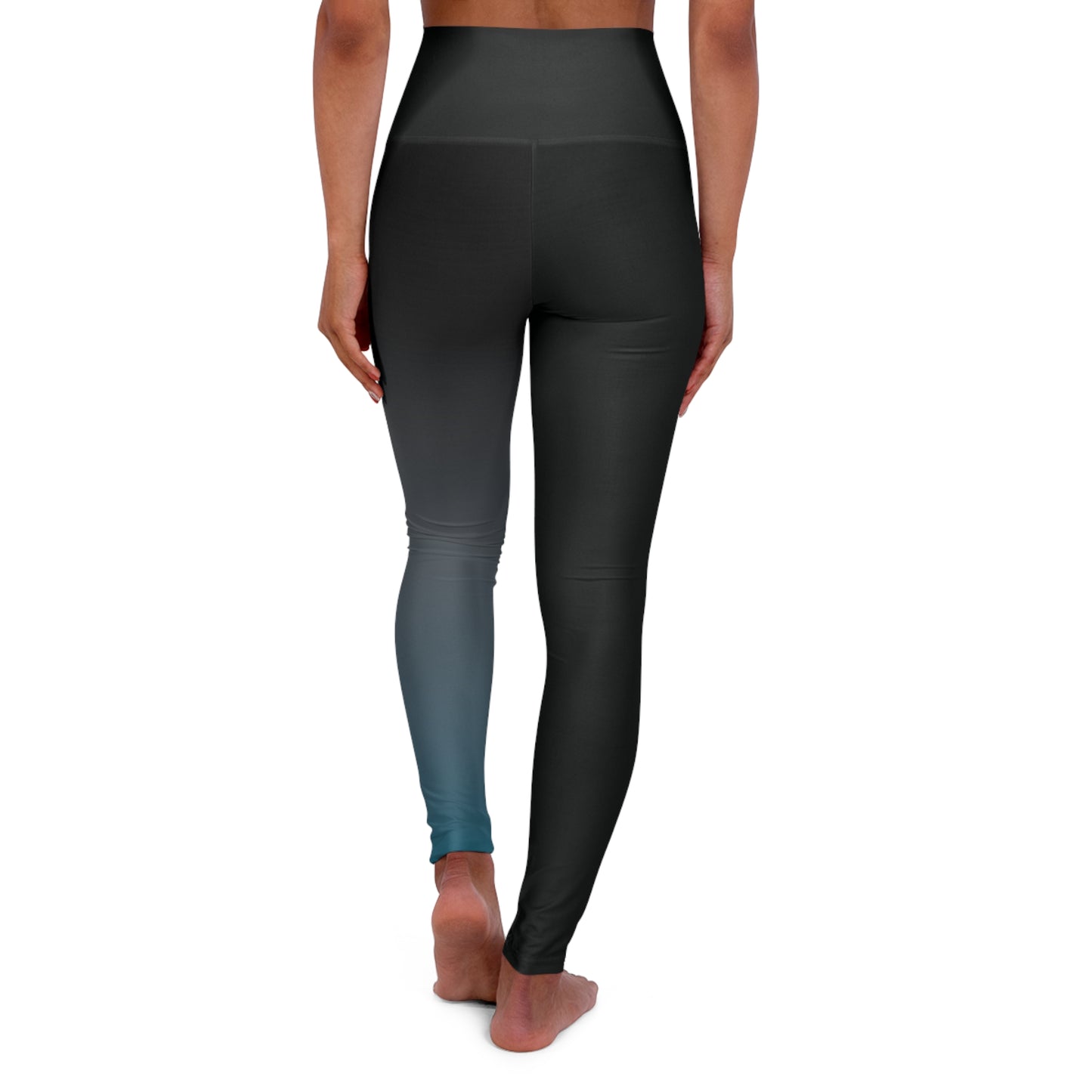 JoyJive™ high waisted leggings for women | Grey/Blue Gradient Print