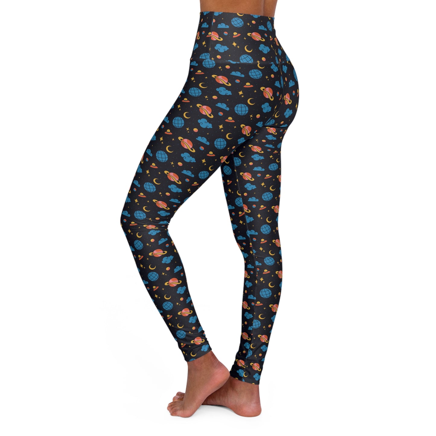 JoyJive™ high waisted leggings for women | Retro "Space Cadet" print