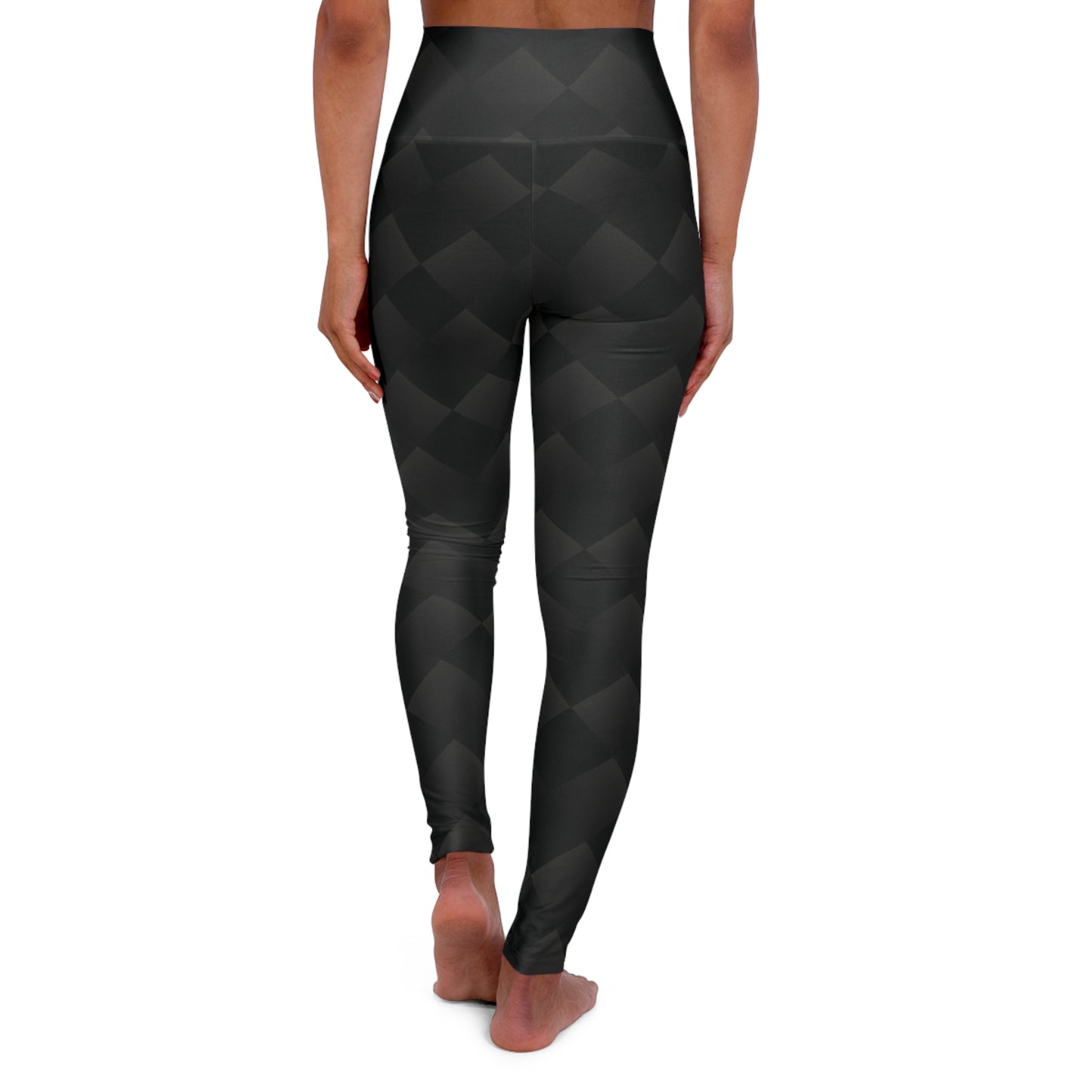 JoyJive™ high waisted leggings for women | black/grey 3D print.