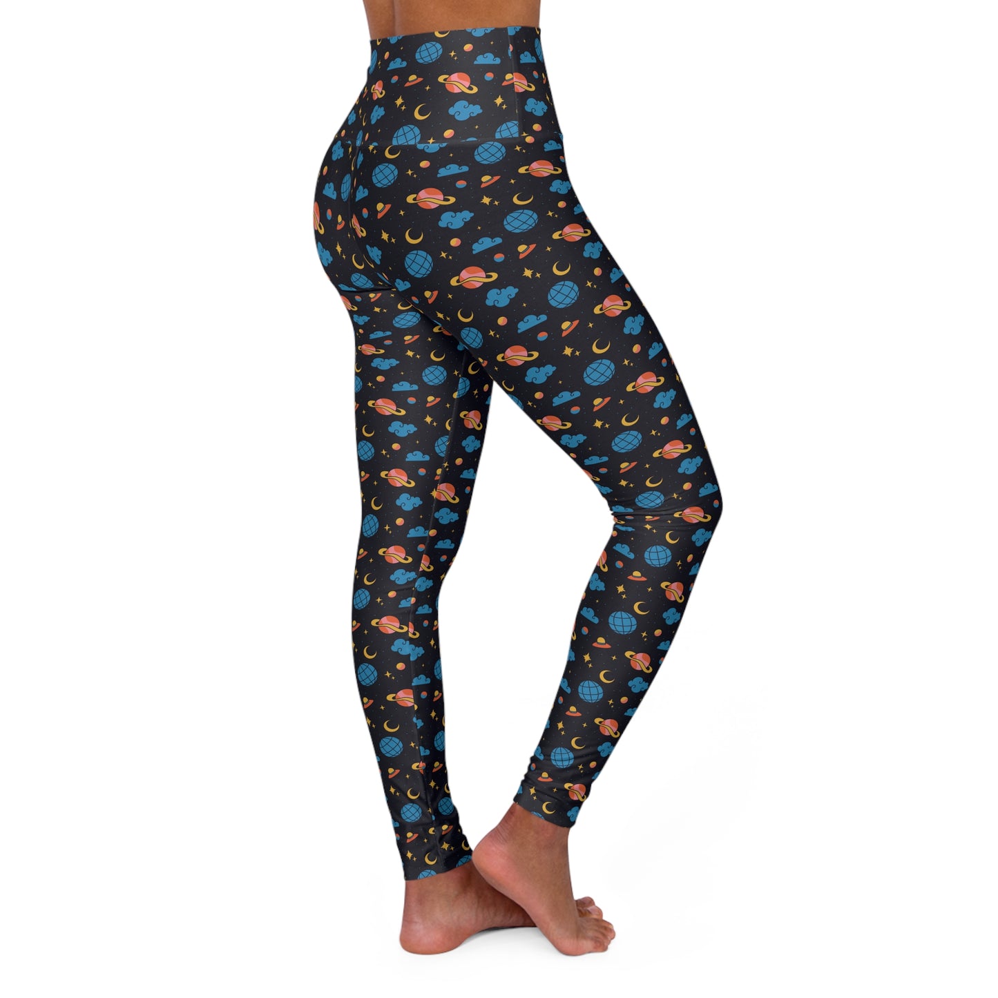 JoyJive™ high waisted leggings for women | Retro "Space Cadet" print