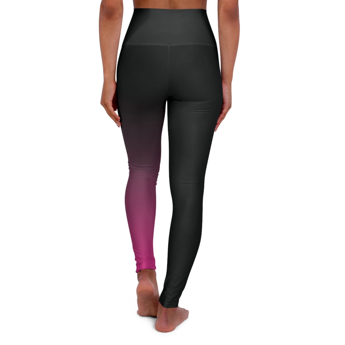 JoyJive™ high waisted leggings for women | Charcoal Pink print