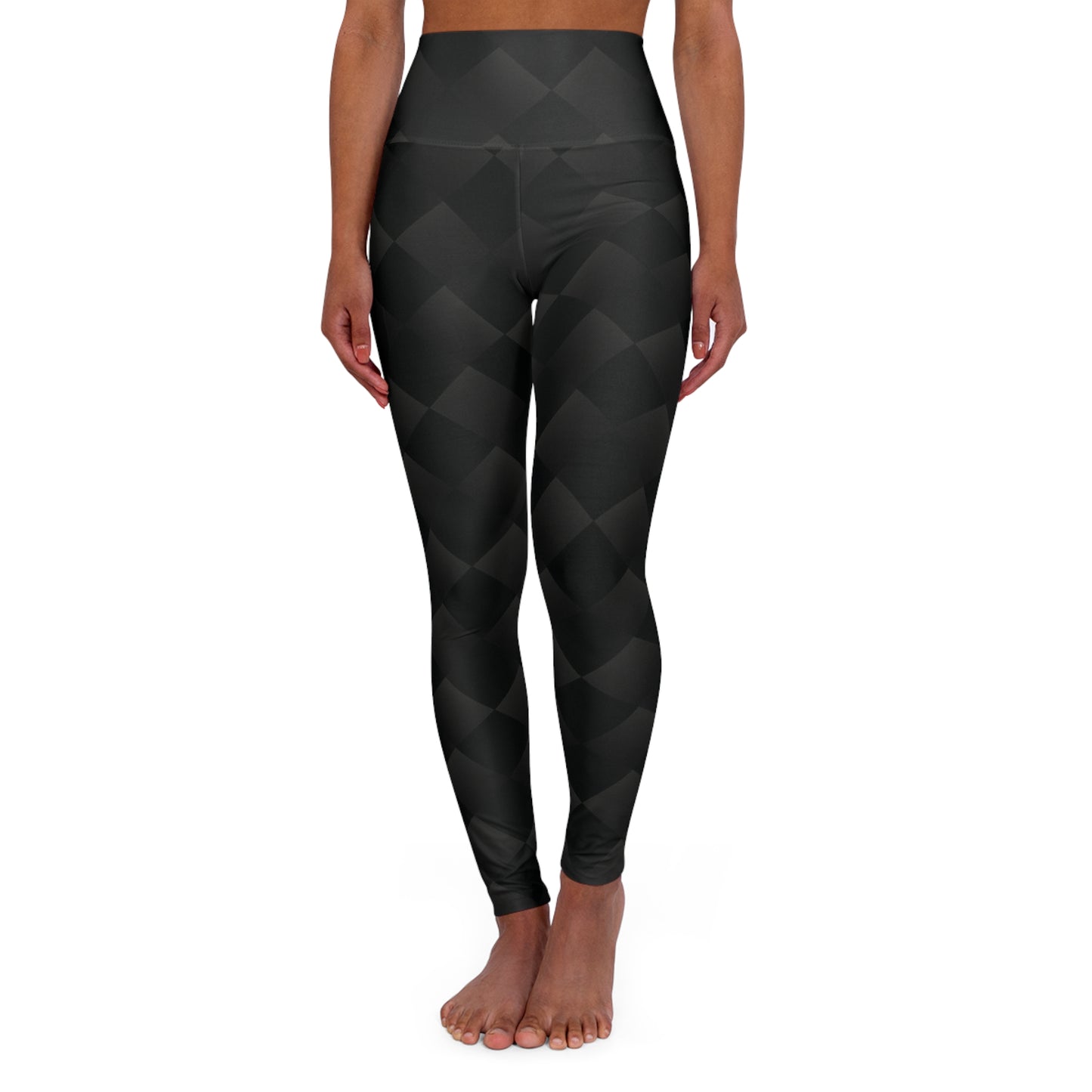 JoyJive™ high waisted leggings for women | black/grey 3D print.