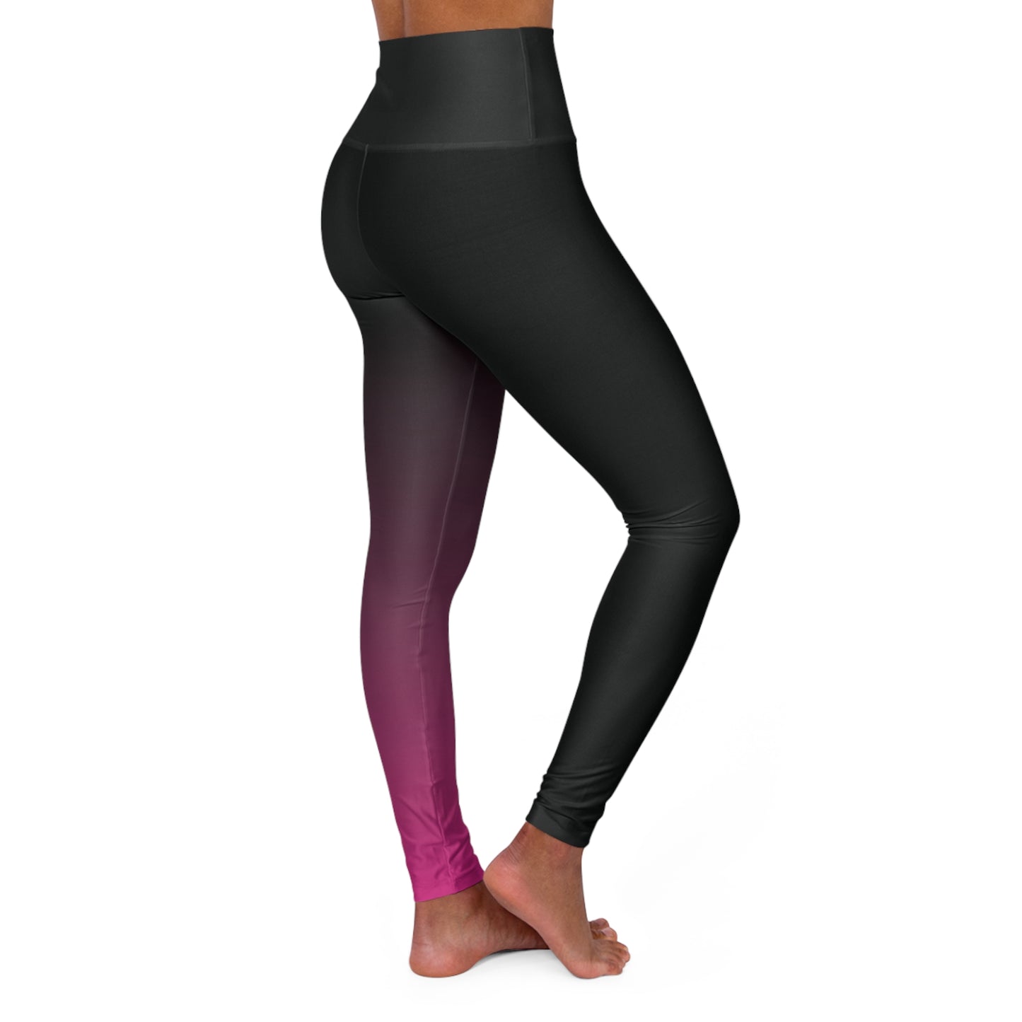 JoyJive™ high waisted leggings for women | Charcoal Pink print