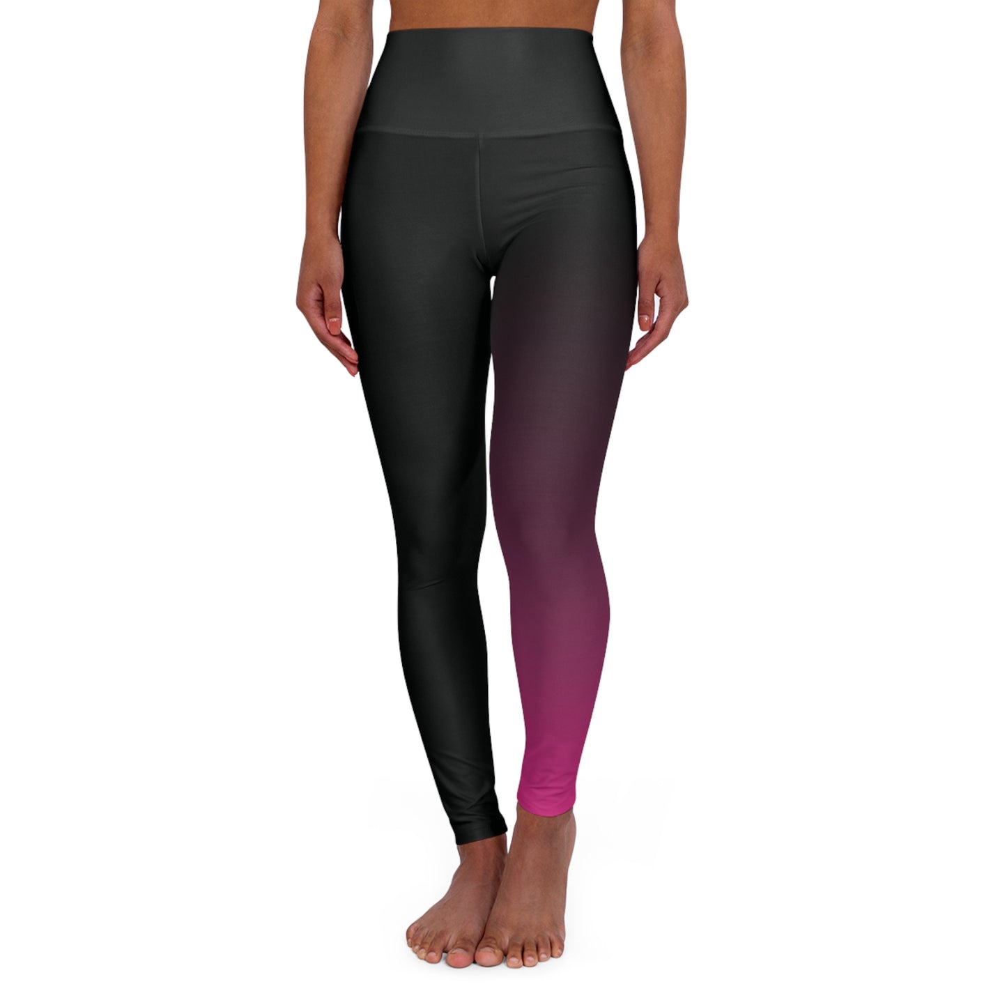 JoyJive™ high waisted leggings for women | Charcoal Pink print